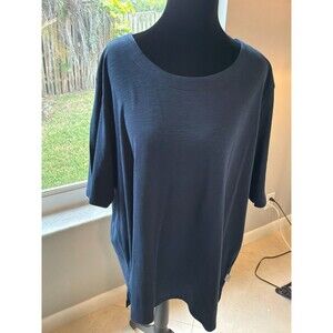 Orvis  XXL Navy Blue 100% Pima Cotton Tee Comfy Minimalist Classic Breathable